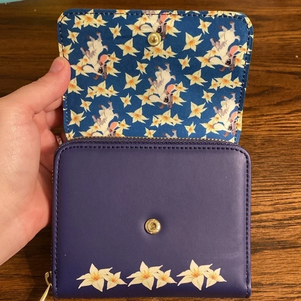 Loungefly Hunchback of Notre Dame Esmeralda Wallet Disney Flap Zip NWT Blue - Picture 3 of 10